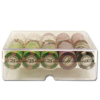 Milano 10 Gram Clay Poker Chips in Acrylic Trays - 200 Ct.