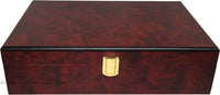 200 Capacity Mahogany Wooden Poker Chip Case