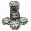 Dead Presidents Custom Ceramic Poker Chips - 25 cents brown