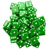 25 Green Dice - 19 mm