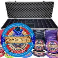 2ND AMENDMENT - Gunmetal Aluminum Case Poker Set With 10 Gram Ceramic Chip - 500 Count