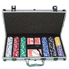 Diamond Suited 12.5 Gram ABS Poker Chips in Standard Aluminum Case - 300 Ct.