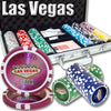 Las Vegas 14 Gram Clay Poker Chips in Standard Aluminum Case - 300 Ct.