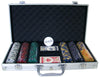 Ace King Suited 14 Gram Clay Poker Chips in Standard Aluminum Case 300 ct