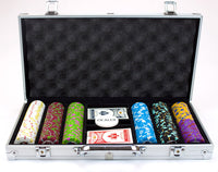 Rock &amp; Roll 13.5 Gram Clay Poker Chips in Standard Aluminum Case - 300 Ct.