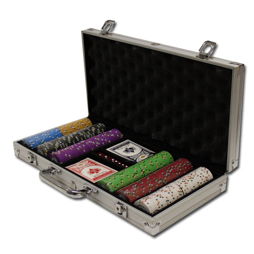 Bluff Canyon 13.5 Gram Clay Poker Chips in Standard Aluminum Case - 300 Ct.