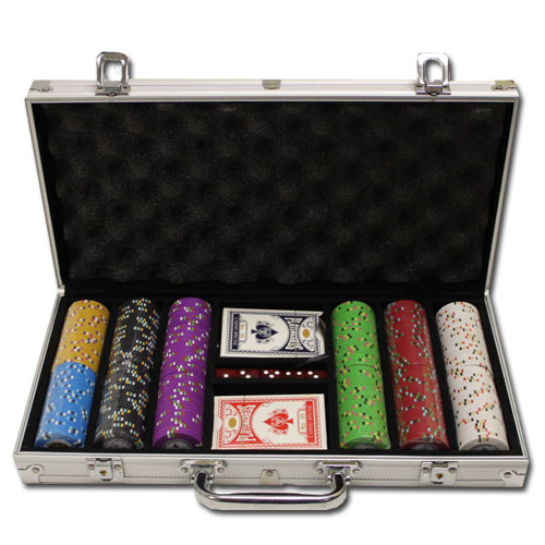 Bluff Canyon 13.5 Gram Clay Poker Chips in Standard Aluminum Case - 300 Ct.