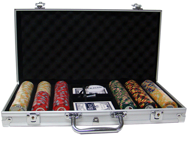 Nile Club 10 Gram Ceramic Poker Chips in Standard Aluminum Case - 300 Ct.