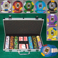 King&#039;s Casino 14 Gram Clay Poker Chips in Standard Aluminum Case - 300 Ct.