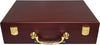 Premium 300 Capacity Mahogany Wooden Poker Chip Case