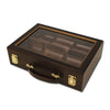 300 Capacity Walnut See Thru Wooden Poker Chip Case