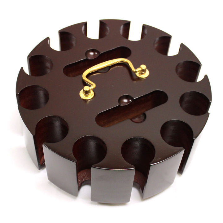 300 Capacity Wooden Poker Chip Carousel Case