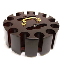 300 Capacity Wooden Poker Chip Carousel Case