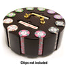 300 Capacity Wooden Poker Chip Carousel Case