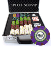 The Mint 13.5 Gram Clay Poker Chips in Deluxe Aluminum Case - 500 Ct.