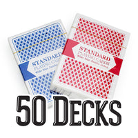 Unbranded Red Blue Poker Size Jumbo Index Playing Cards - QTY 50