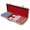 Diamond Suited 12.5 Gram ABS Poker Chips in Black Aluminum Case - 500 Ct.