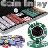 Coin Inlay 15 Gram Clay Poker Chips in Standard Aluminum Case - 500 Ct.