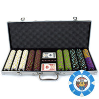 Rock &amp; Roll 13.5 Gram Clay Poker Chips in Standard Aluminum Case - 500 Ct.