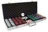 Ace King Suited 14 Gram Clay Poker Chips in Standard Aluminum Case - 500 Ct.