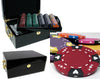 Ace King Suited 14 Gram Clay Poker Chips in Wood Black Mahogany Case - 500 Ct.