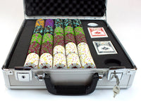 Rock &amp; Roll 13.5 Gram Clay Poker Chips in Deluxe Aluminum Case - 500 Ct.