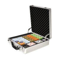 Monte Carlo 14 Gram Clay Poker Chips in Deluxe Aluminum Case - 500 Ct.