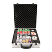 Las Vegas 14 Gram Clay Poker Chips in Deluxe Aluminum Case - 500 Ct.