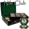 Nile Club 10 Gram Ceramic Poker Chips in Wood Hi Gloss Case - 500 Ct.