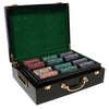 Ace King Suited 14 Gram Clay Poker Chips in Wood Hi Gloss Case - 500 Ct.