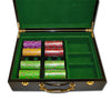 Desert Heat 13.5 Gram Clay Poker Chips in Wood Hi Gloss Case - 500 Ct.