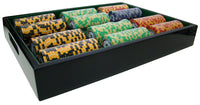 Monte Carlo 14 Gram Clay Poker Chips in Wood Hi Gloss Case - 500 Ct.