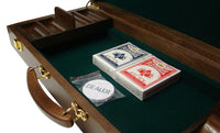  Las Vegas 14 Gram Clay Poker Chips in Wood Walnut Case - 500 Ct.