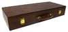 Scroll 10 Gram Ceramic Poker Chips in Wood Walnut Case - 500 Ct.