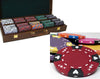 Ace King Suited 14 Gram Clay Poker Chips in Wood Walnut Case - 500 Ct.