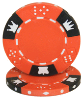 Custom Hot Stamped Poker Chips - 11.5 Gram Triple Crown - Letters & Denominations