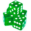 5 Green Dice - 19 mm