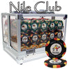 Nile Club 10 Gram Ceramic Poker Chips in Acrylic Carrier - 600 Ct.