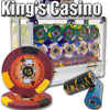 King's Casino 14 Gram Clay Poker Chips in Acrylic Carrier - 600 Ct.