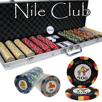 Nile Club 10 Gram Ceramic Poker Chips in Aluminum Case - 600 Ct.