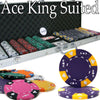 Ace King Suited 14 Gram Clay Poker Chips in Aluminum Case - 600 Ct.