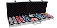 Las Vegas 14 Gram Clay Poker Chips in Aluminum Case - 600 Ct.