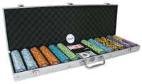 Monte Carlo 14 Gram Clay Poker Chips in Aluminum Case - 600 Ct.