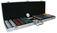 Ace King Suited 14 Gram Clay Poker Chips in Aluminum Case - 600 Ct.