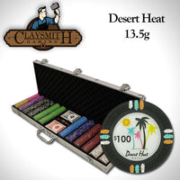 Desert Heat 13.5 Gram Clay Poker Chips in Aluminum Case - 600 Ct.