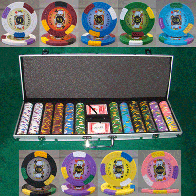 King's Casino 14 Gram Clay Poker Chips in Aluminum Case - 600 Ct.