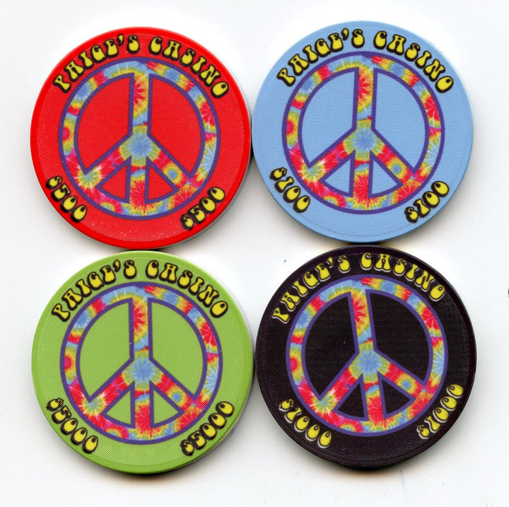 Custom Ceramic Poker Chips - Peace