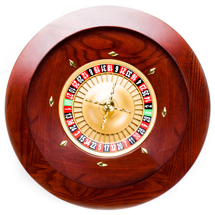 Casino Grade Deluxe Wooden Roulette Wheel - 19.5 inch