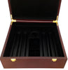 750 Capacity Mahogany Wood Poker Case Interior View Bottom Compartment