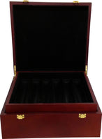 750 Capacity Mahogany Wood Poker Case Interior View Alternate 1